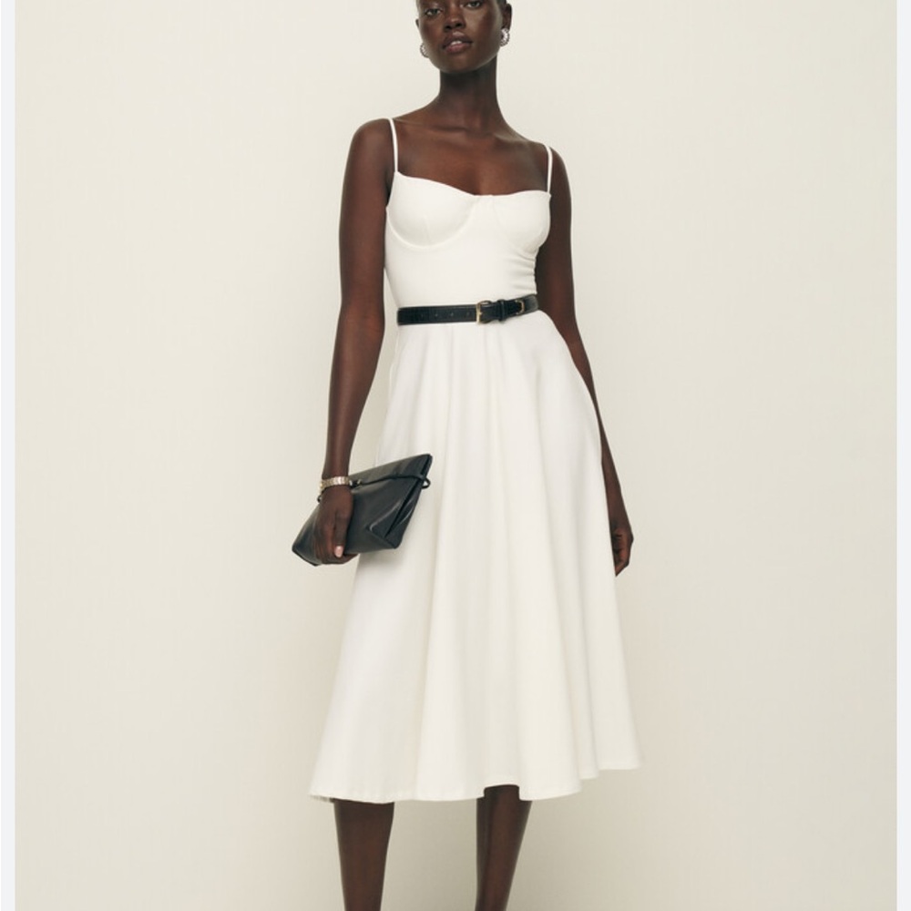 Reformation white midi dress